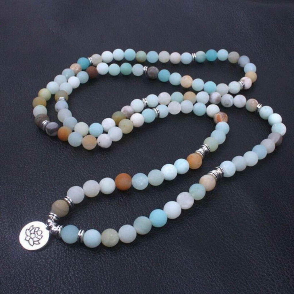 Colier - Bratara Mala cu 108 Margele 8mm din Pietre Naturale Tianhe Claritate Mentala, Protectie energii negative