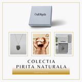 Colier Elegant cu Piatra Naturala de Pirita - Protector al Bunastarii si Prosperitatii