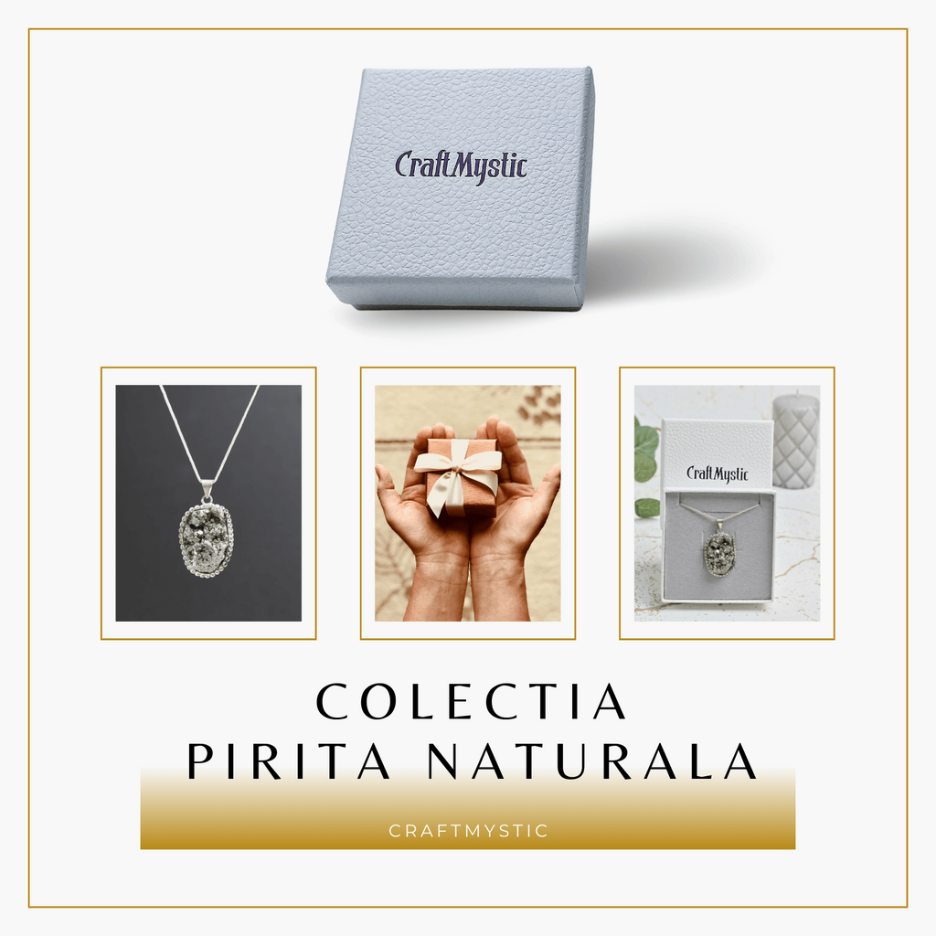 Colier Rafinat cu Piatra Naturala de Pirita 3-4 cm