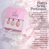 Set 3 Oua Yoni din Cuart Roz – Echilibru și Forță Interioară