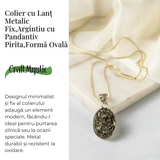 Colier Pirita Ovala – Protectie si Energie Pozitiva