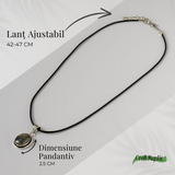 Colier ajustabil cu pandantiv oval din Labradorit Natural – Intuitie si Protectie Energetica