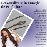 Colier Reglabil Maro Model Macrame din bumbac - Pentru Piatra ta Favorita