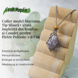 Colier Reglabil Maro Model Macrame din bumbac - Pentru Piatra ta Favorita