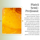 Colier ajustabil vintage cu pandantiv varf de citrin - Energie si Succes