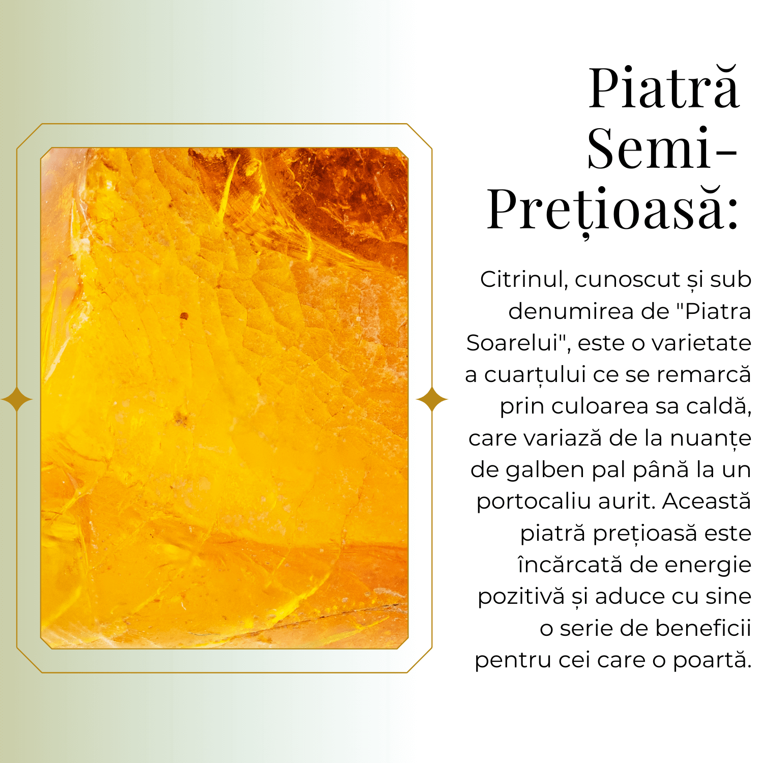 Colier ajustabil vintage cu pandantiv varf de citrin