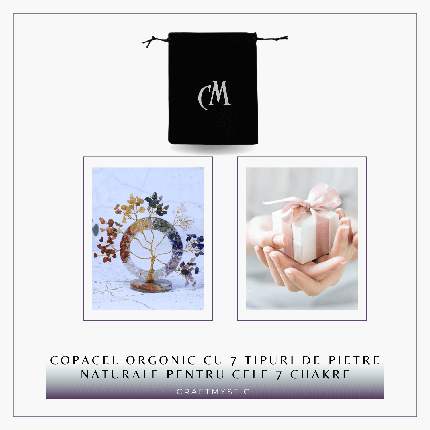Copacel Orgonic Cu 7 Tipuri De Pietre Naturale