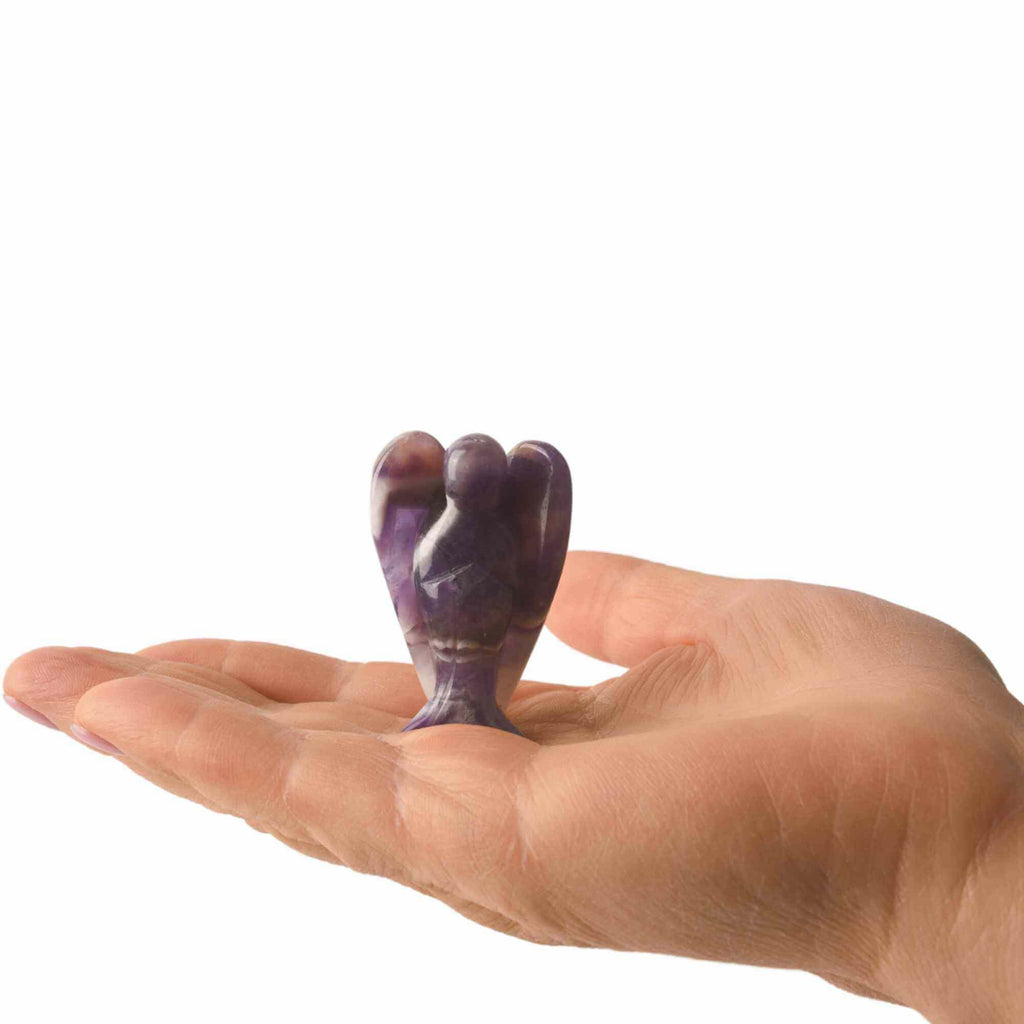 Figurina 5 cm inger din cristal vindecator Ametist