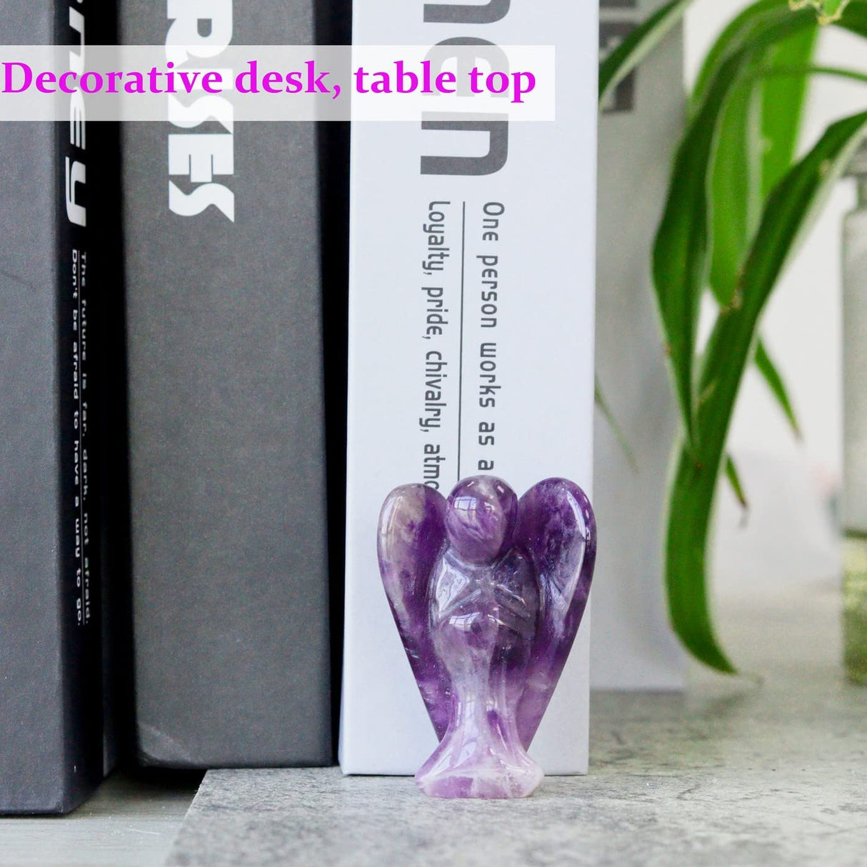 Figurina 5 cm inger din cristal vindecator Ametist