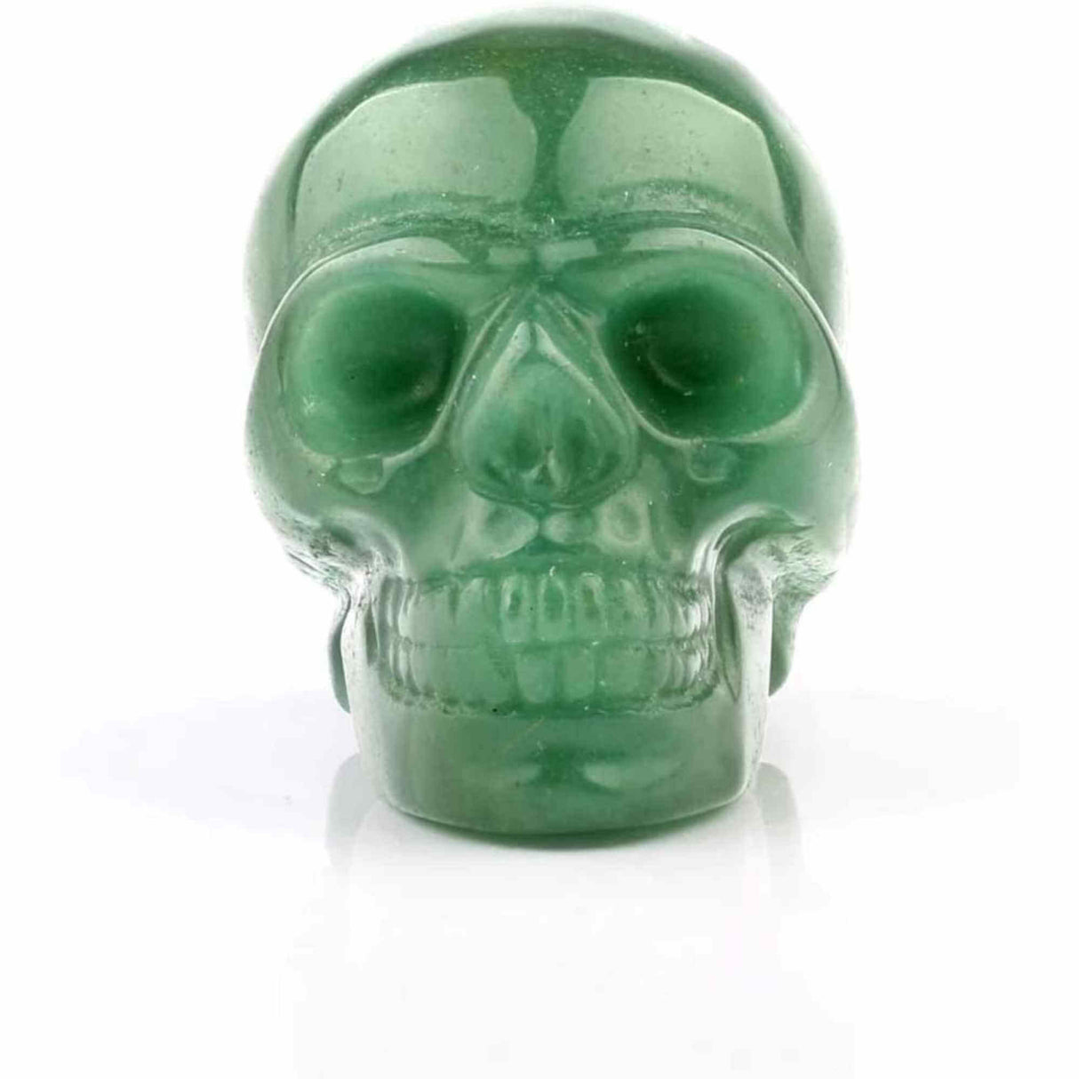 Craniu 5 cm sculptat manual din cristal de Aventurin piatra semipretioasa vindecatoare Figurina artistica pentru decor de Halloween, decoratiune pentru biroul de acasa
