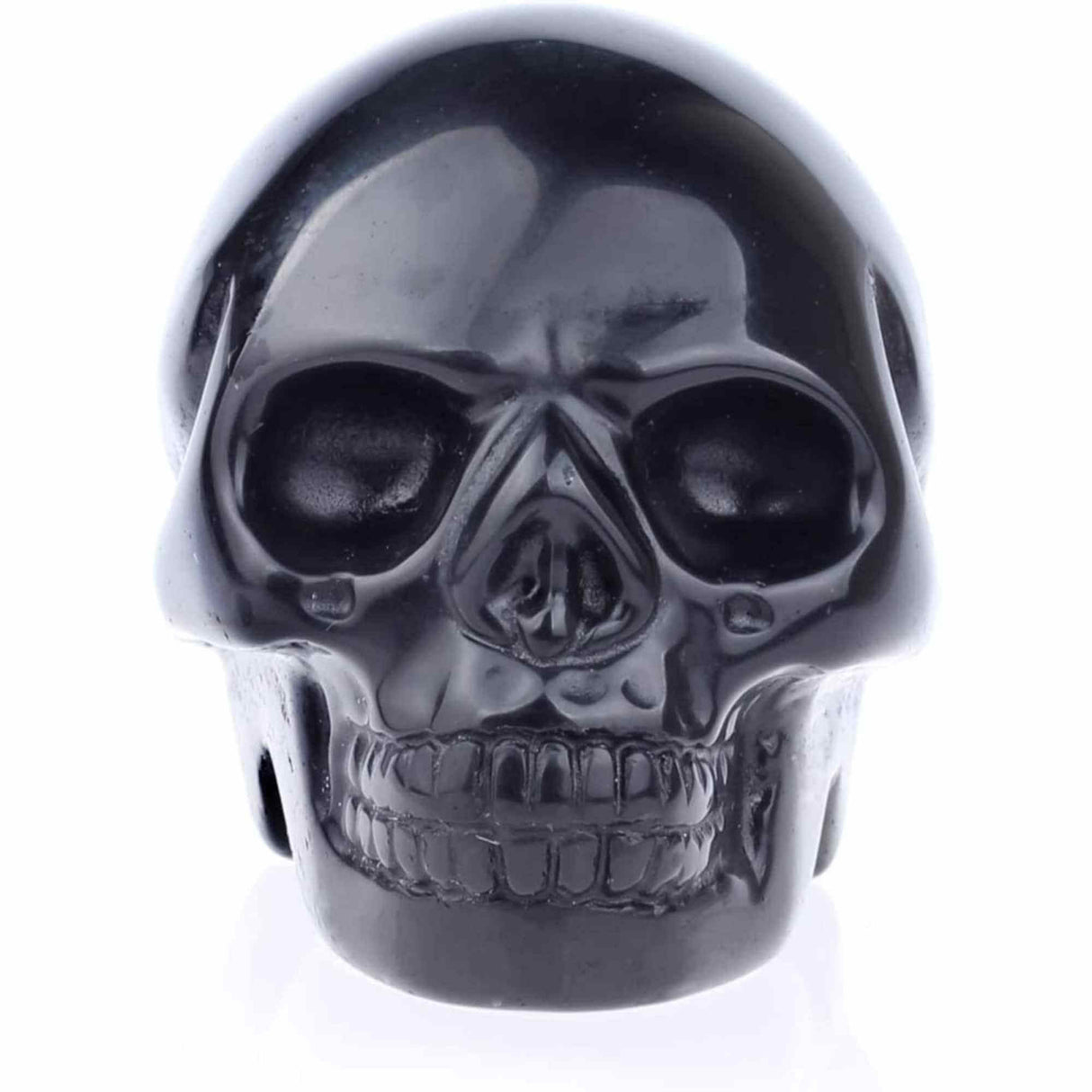Craniu 5 cm sculptat manual din cristal de Obsidian piatra semipretioasa vindecatoare Figurina artistica pentru decor de Halloween, decoratiune pentru biroul de acasa