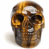 Craniu 5 cm sculptat manual din cristal de Ochi de tigru piatra semipretioasa vindecatoare Figurină artistica pentru decor de Halloween, decoraratiune pentru biroul de acasa
