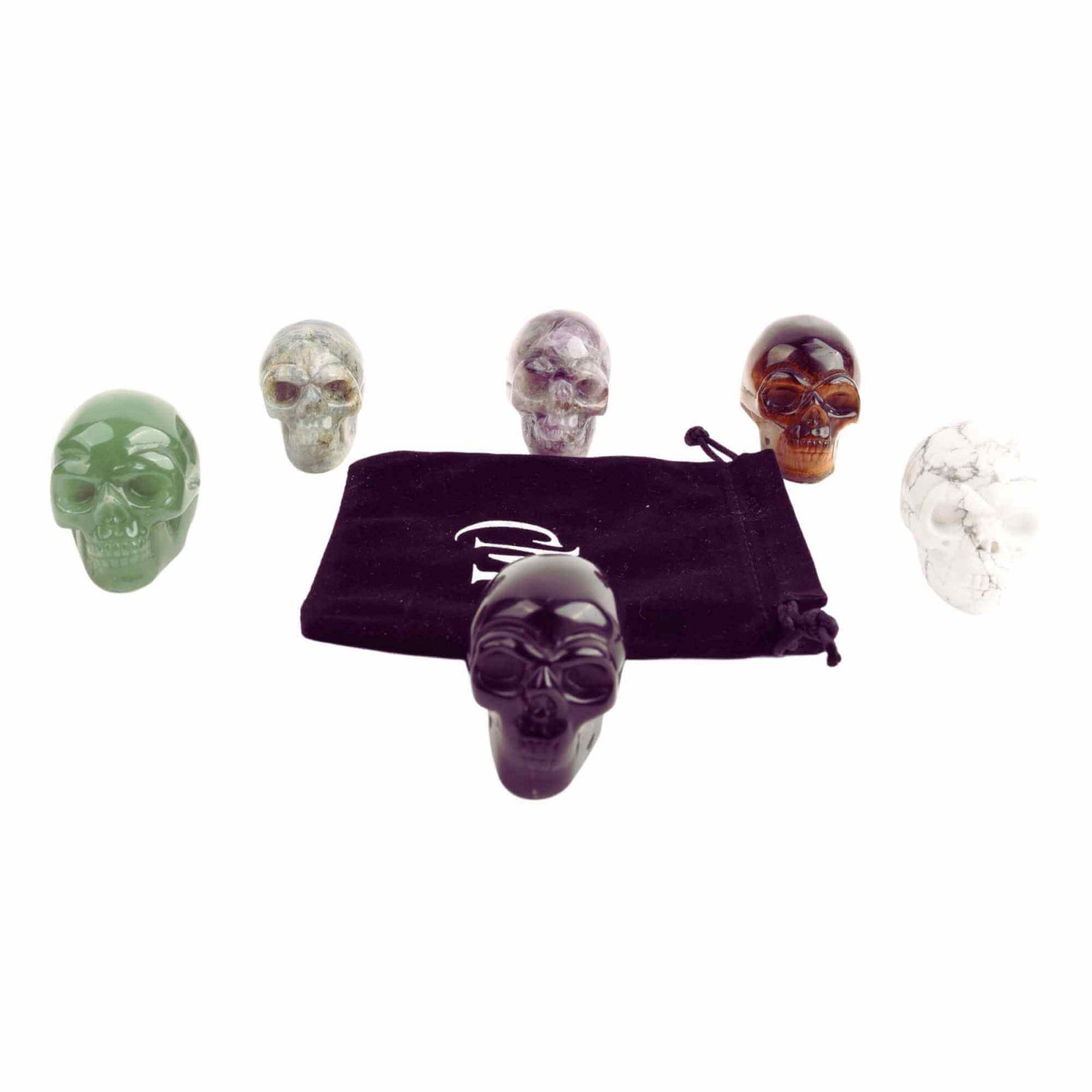 Craniu 5 cm sculptat manual din cristal de Ochi de tigru piatra semipretioasa vindecatoare Figurină artistica pentru decor de Halloween, decoraratiune pentru biroul de acasa