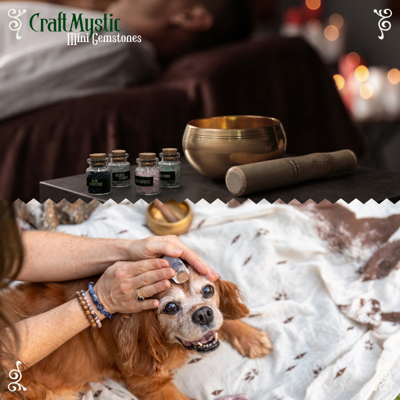 Set 21 Sticlute cu Mini Cristale si Pietre Naturale pentru Ritualuri Magice si Meditatie