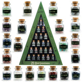 Set 21 Sticlute cu Mini Cristale si Pietre Semipretioase pentru Ritualuri Magice