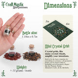 Set 21 Sticlute cu Mini Cristale si Pietre Naturale pentru Ritualuri Magice si Meditatie
