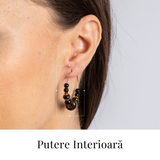 Putere Interioara – Cercei cu Ochi de Tigru si Agat Negru