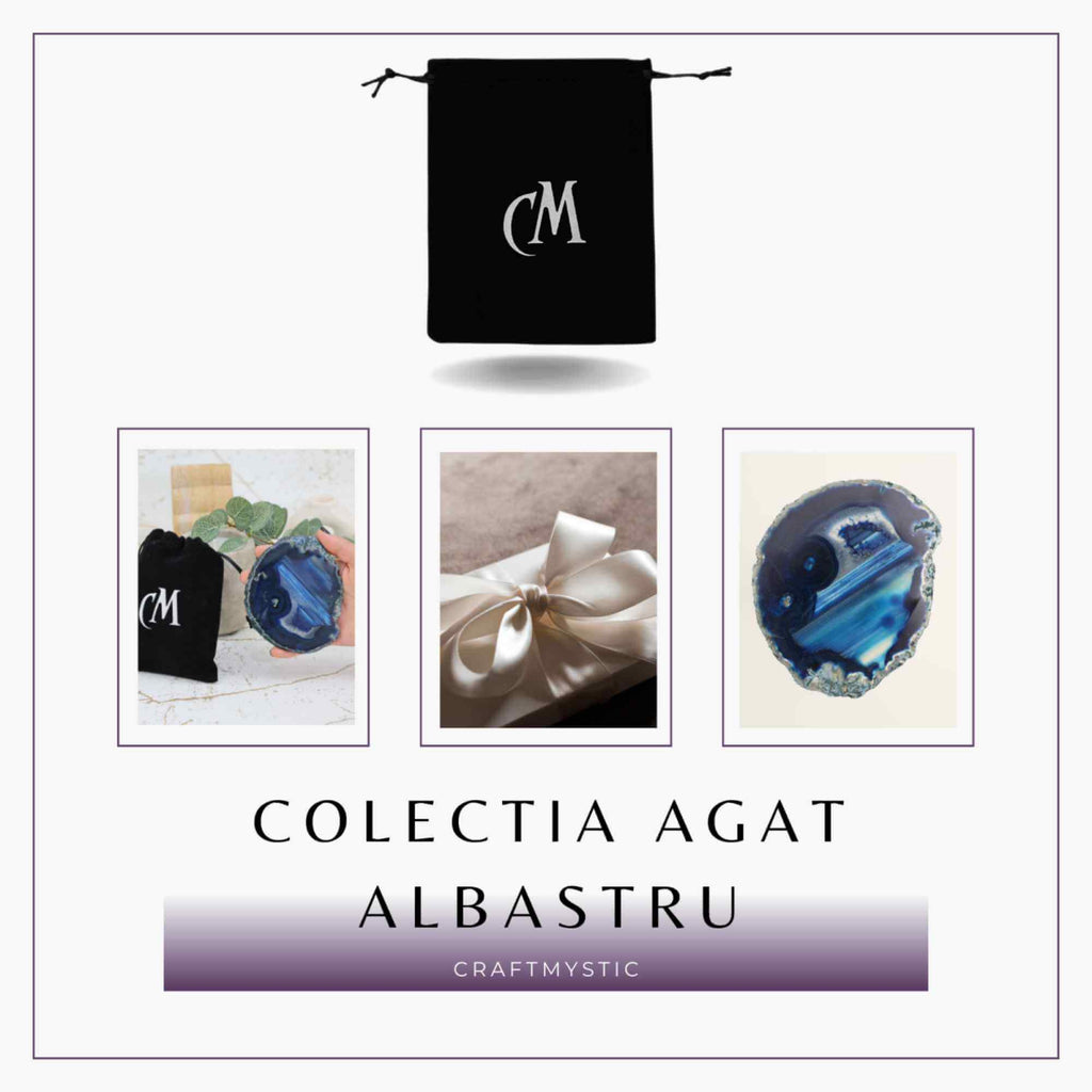 Felie de Agat Albastru in Forma Neregulata 12-14 cm