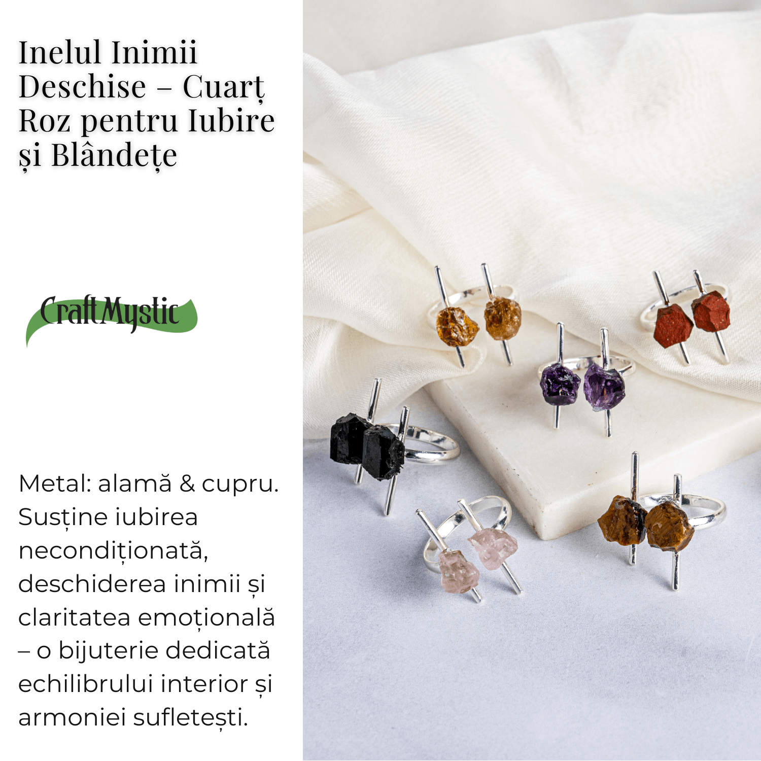 Inelul inimii deschise – Cuart roz pentru iubire si blandete