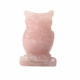 Figurina 5 cm Bufnita din cristal vindecator Cuart roz - Sculptat in forma de bufnita cu piatra vindecatoare, artizanat pentru biroul de acasa