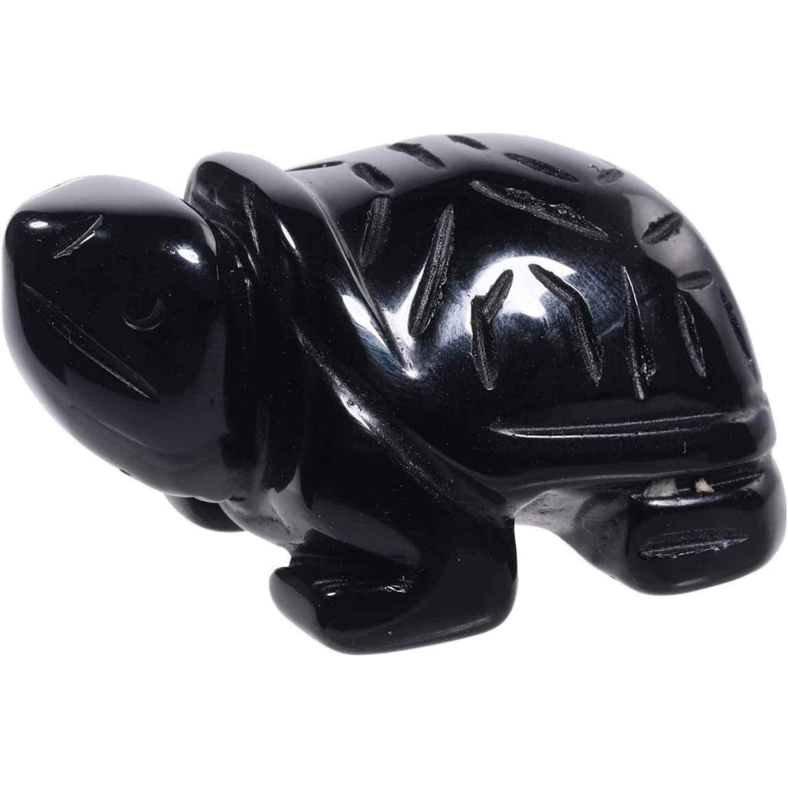 Figurina broasca testoasa 4 cm de cristal semipretios - Sculptura din piatra vindecatoare reiki de buzunar pentru decor, colectie