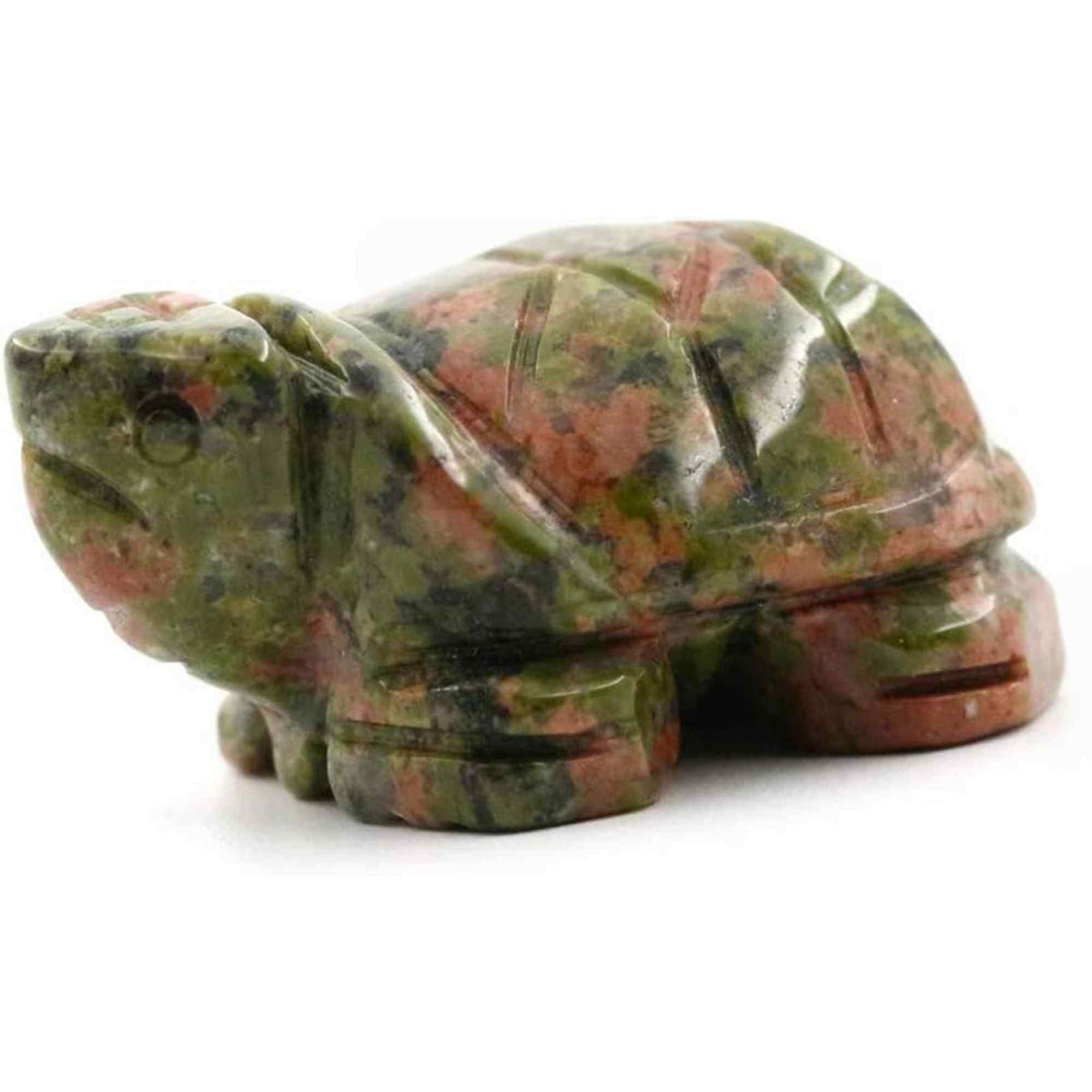 Figurina broasca testoasa 4 cm de cristal semipretios - Sculptura din piatra vindecatoare reiki de buzunar pentru decor, colectie