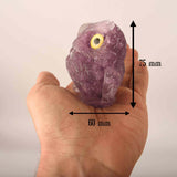 Figurina bufnita 75mm din rasina si pietre semipretioase Ametist