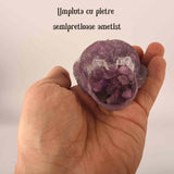 Figurina bufnita 75mm din rasina si pietre semipretioase Ametist