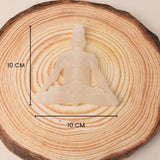 Cristal de selenit sculptat in forma de femeie 10 cm cu cele 7 chakre - Pentru decor si vindecare energetica