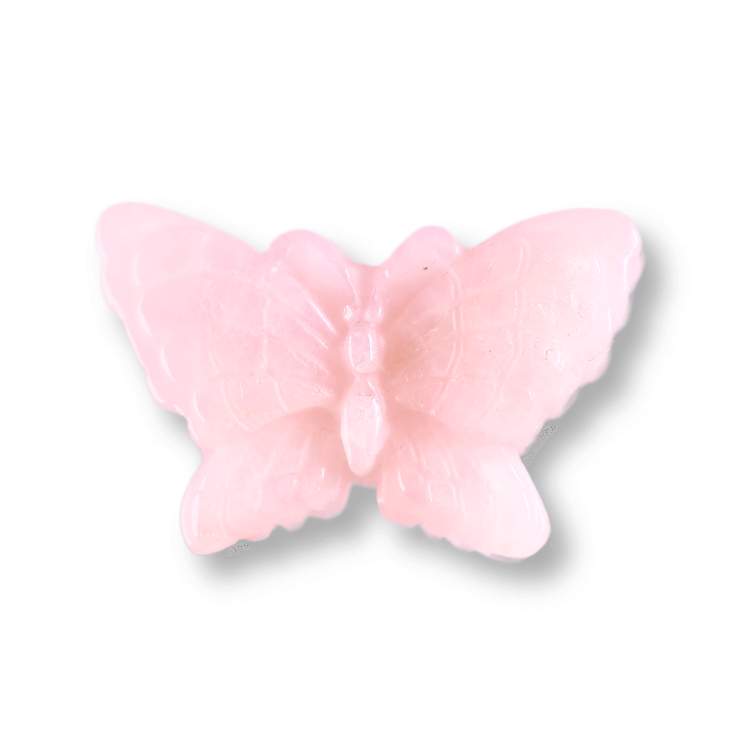 Figurina Fluture din Cuart Roz Natural, 5 cm