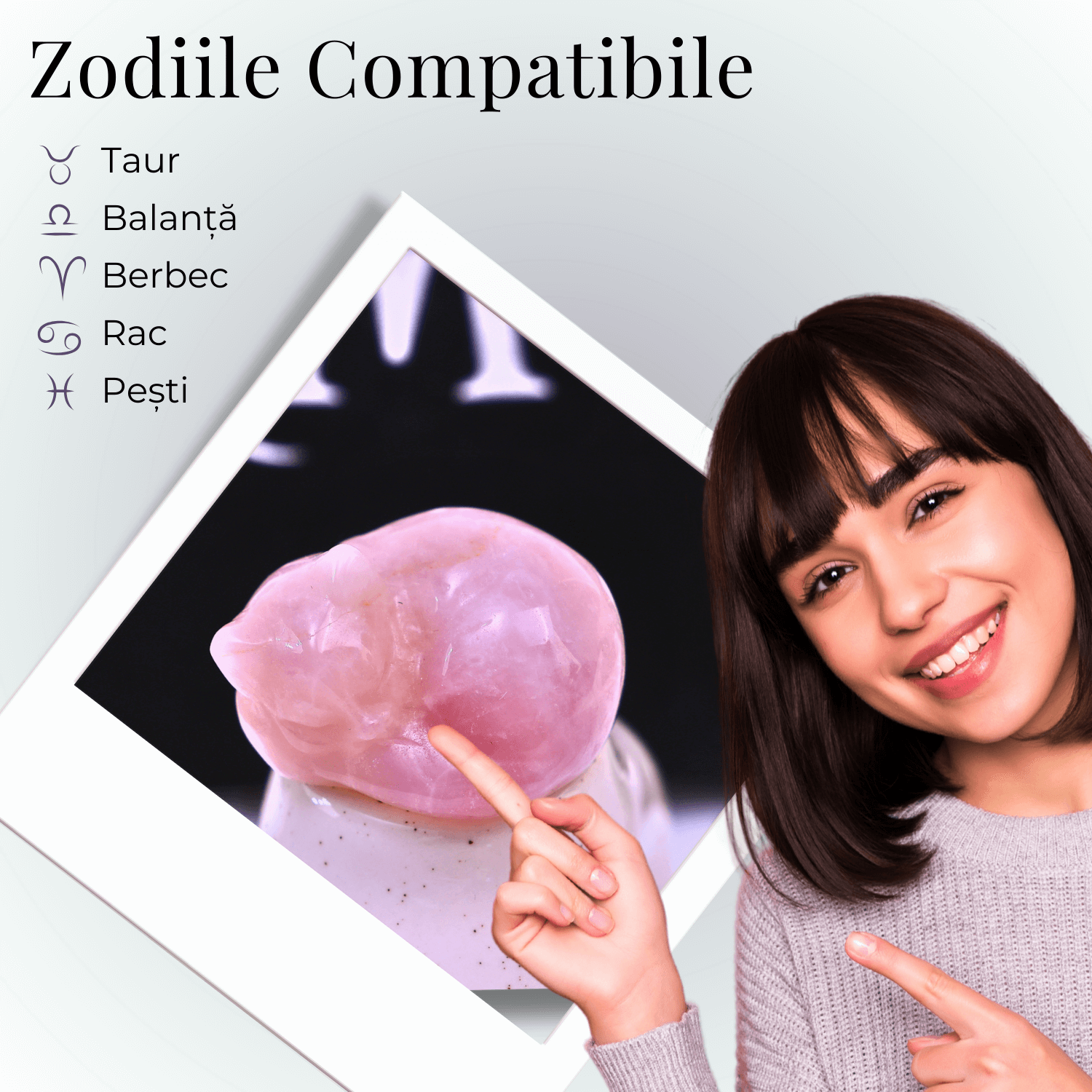 Figurina Pisicuta Adormita 4 cm din Cuart Roz - Iubire si Liniste