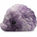 Figurina arici 4cm de cristal semipretios Ametist -Sculptata manual pentru Reiki, decoratiuni interioare