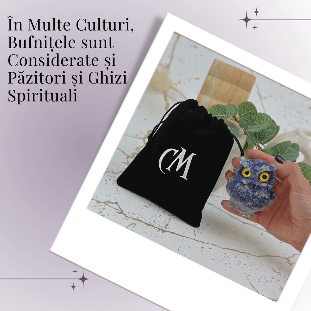 Figurina Bufnita din Lapis Lazuli – Talisman de Intelepciune si Protectie
