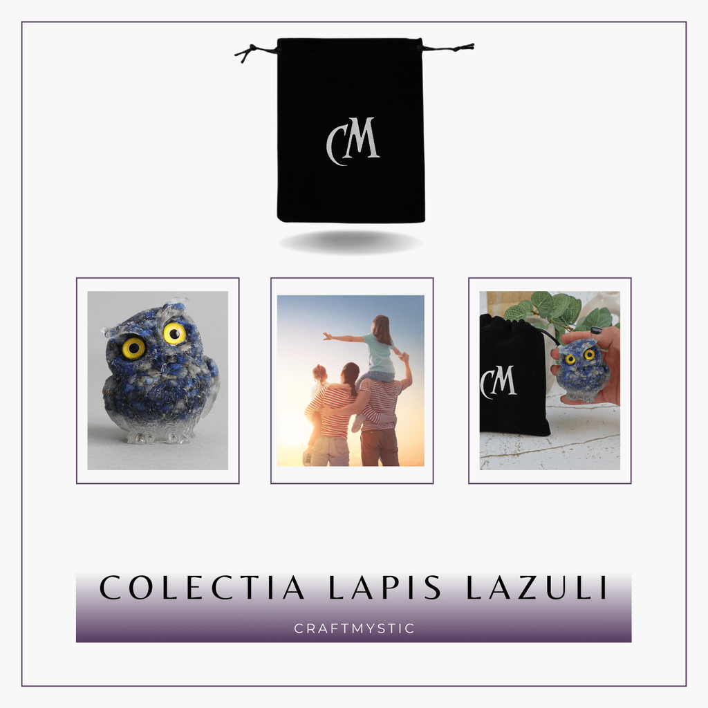 Figurina Bufnita din Lapis Lazuli – Talisman de Intelepciune si Protectie