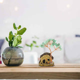 Figurina casuta cu ramuri din cristale naturale Aventurin Verde