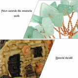 Figurina casuta cu ramuri din cristale naturale Aventurin Verde