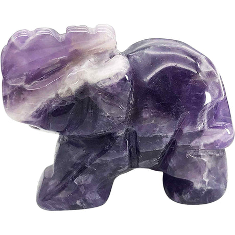 Figurina elefant din piatra semi-pretioasa sculptata manual - Statuie din cristale vindecatoare Reiki de buzunar pentru meditatie, pace