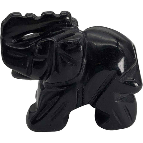 Figurina elefant din piatra semi-pretioasa sculptata manual - Statuie din cristale vindecatoare Reiki de buzunar pentru meditatie, pace