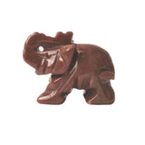 Figurina elefant din piatra semi-pretioasa sculptata manual - Statuie din cristale vindecatoare Reiki de buzunar pentru meditatie, pace