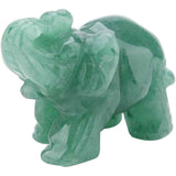 Figurina elefant din piatra semi-pretioasa sculptata manual - Statuie din cristale vindecatoare Reiki de buzunar pentru meditatie, pace