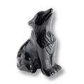 Figurina Lup din Obsidian Natural, 5 cm - Protector Energetic si Sprijin în Transformare