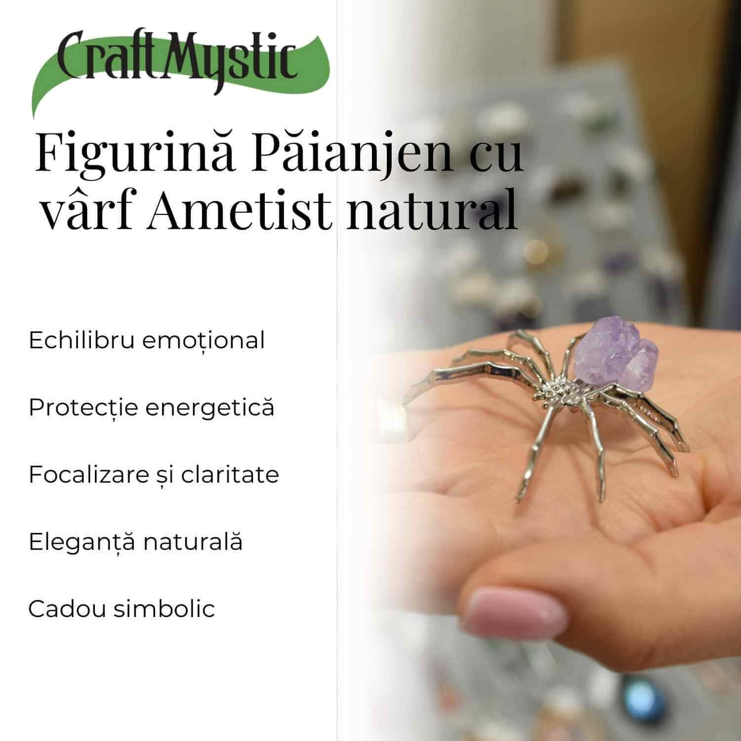 Figurina Paianjen Ametist