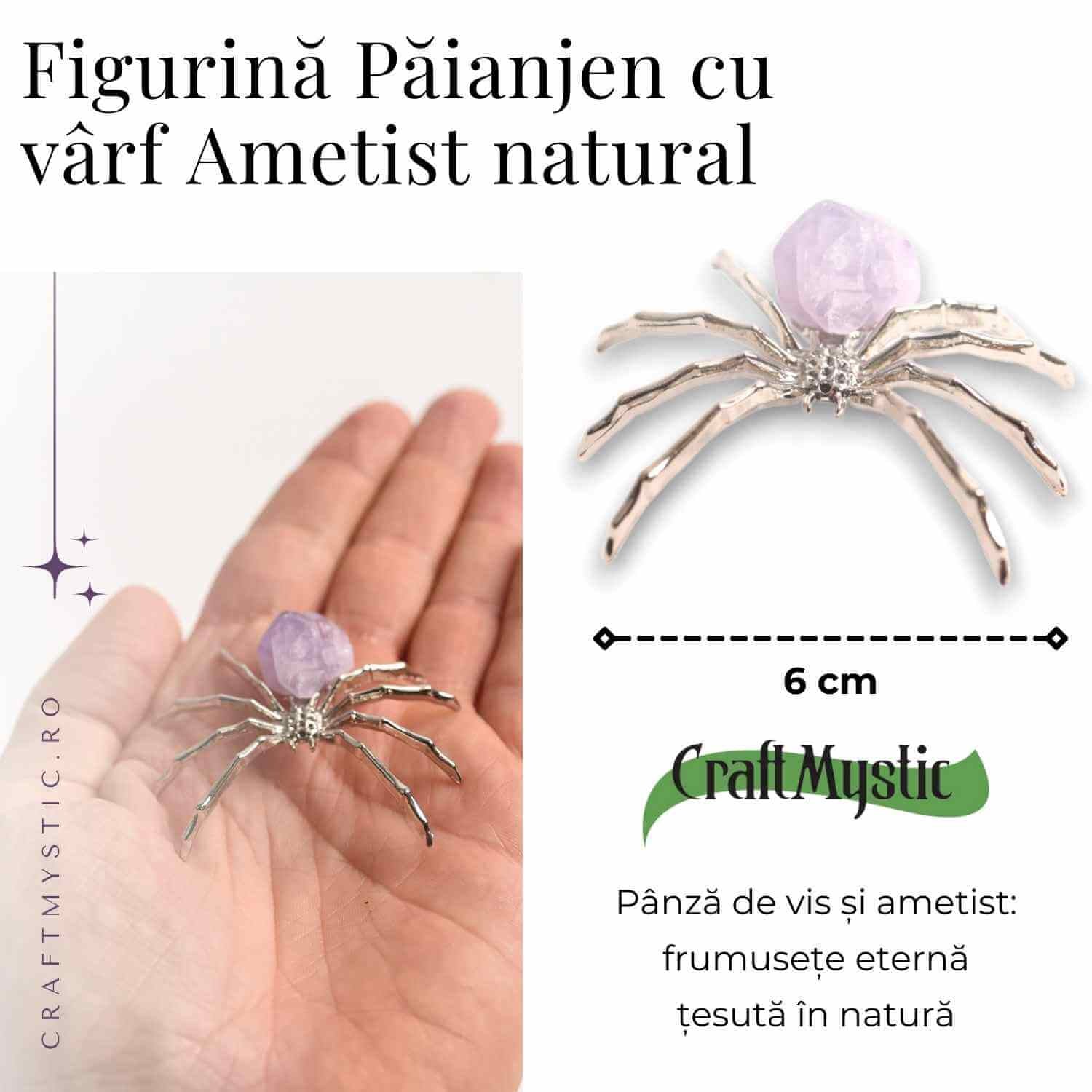 Figurina Paianjen Ametist