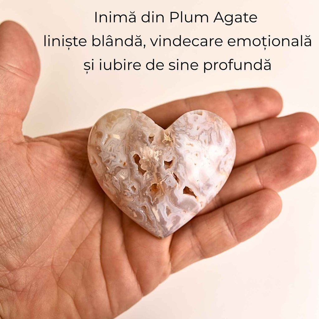 Inima din Agat Pruna – Liniste si iubire in forma pura