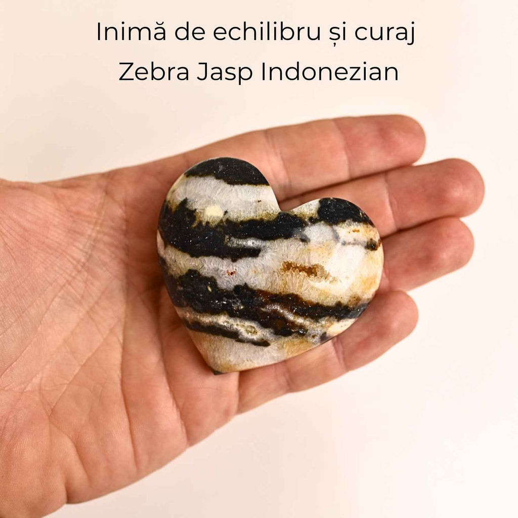 Inima din Zebra Jasp Indonezian – Echilibru si claritate emotionala