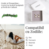 Gratie si prospetime – Cercei cu scoica sculptata si perla de cultura