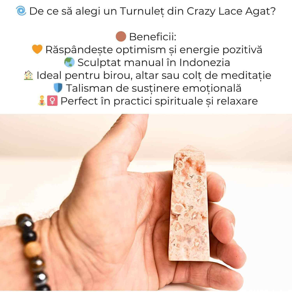 Turn din Agat Crazy Lace – Energie in forma pura
