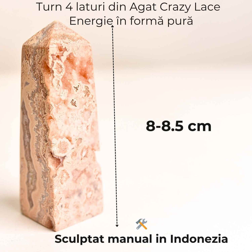 Turn din Agat Crazy Lace – Energie in forma pura