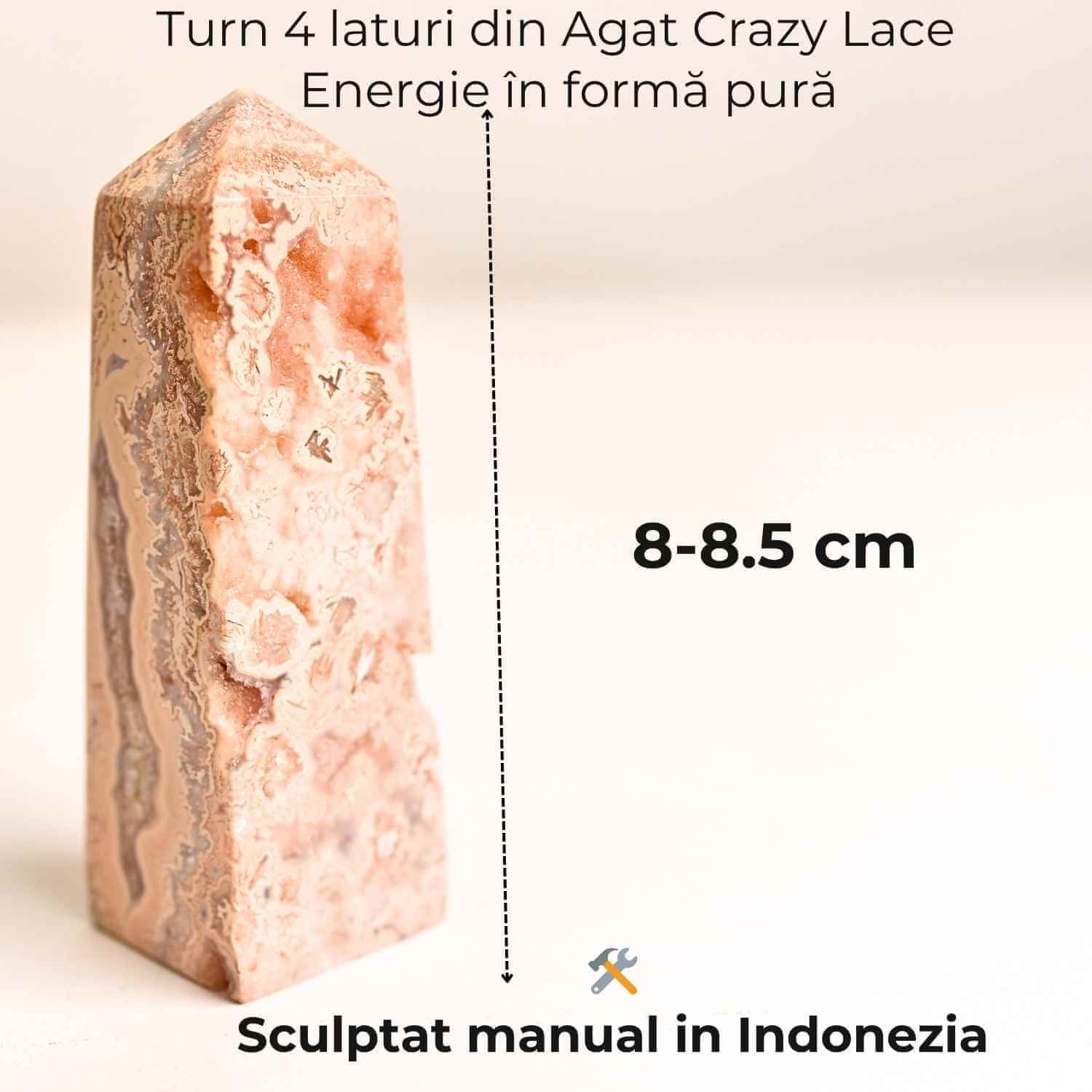 Turn din Agat Crazy Lace – Energie in forma pura