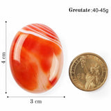 Piatra terapeutica 4 cm "Worry Stone" Carneol rosu